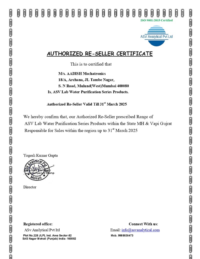 Authorized Re-Seller Certificate